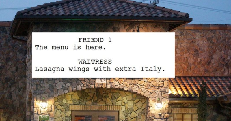 olive garden bot this olive garden commercial script introducing lasagna wings is just virascoop olive garden bot this olive garden commercial script introducing lasagna wings is just virascoop